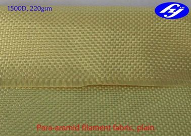 Acid / Alkali Resistance Kevlar Aramid Fiber Plain Fabric 1500D 220GSM